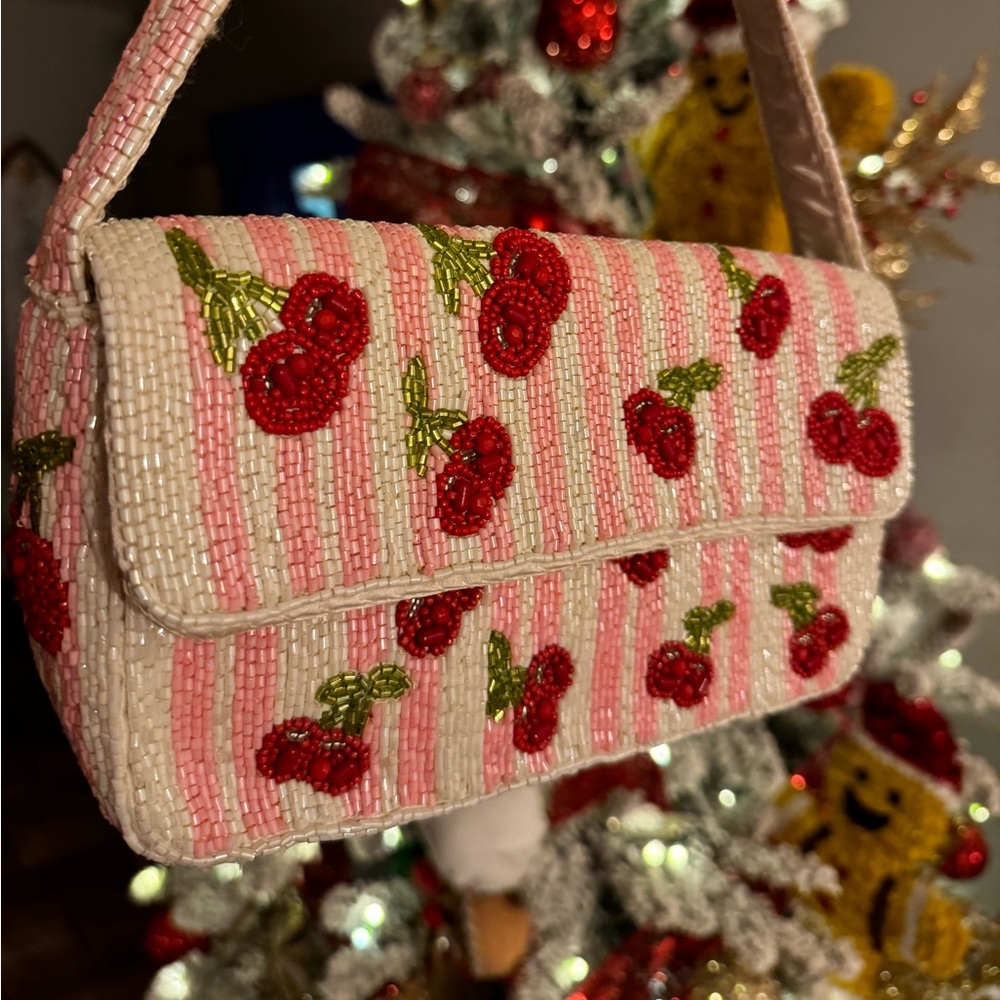 Cherry Beaded Bag